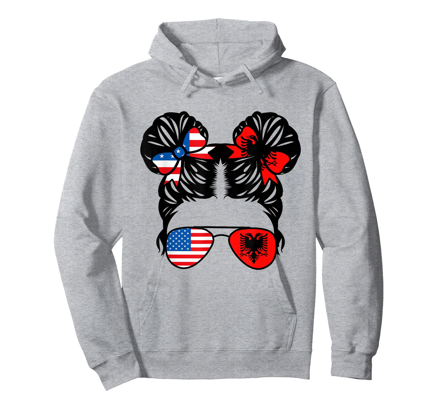 Half American Half Albanian Girl USA Albania Flag Patriot T-Shirt