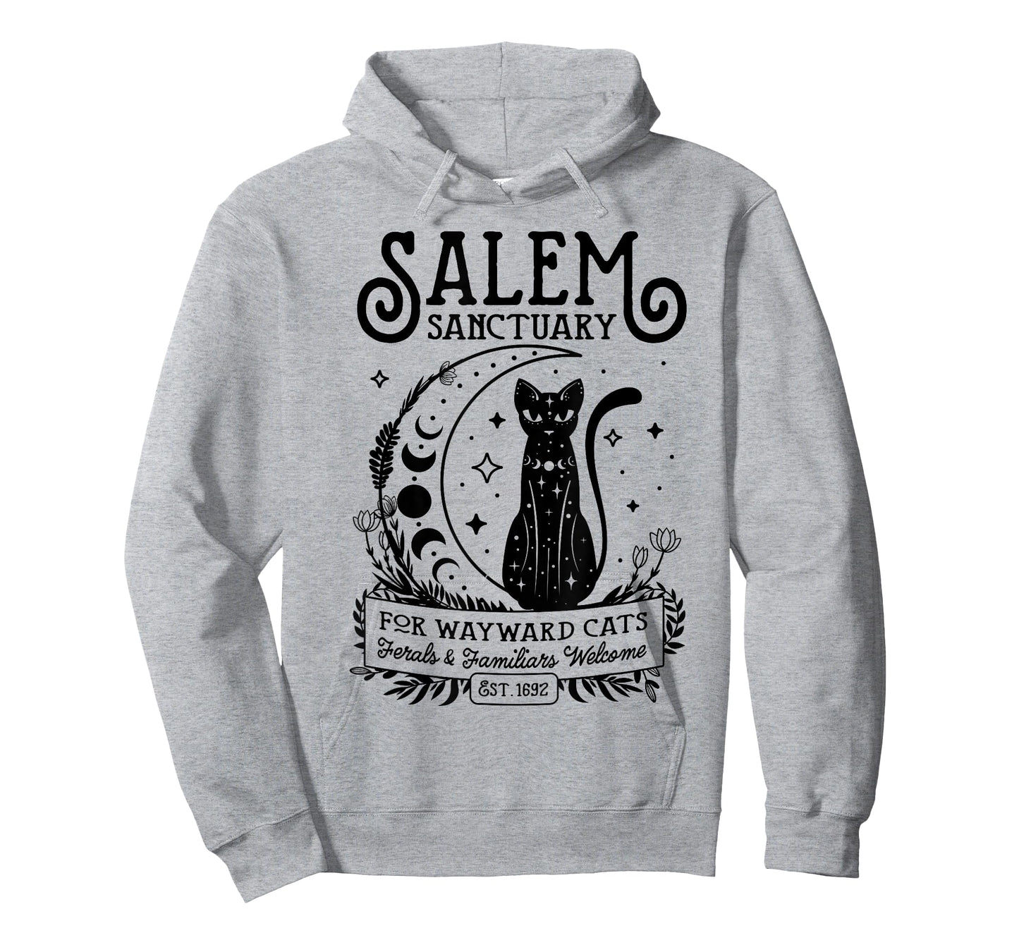 Funny Witch Salem Home for Wayward Black Cats 1692 Halloween T-Shirt