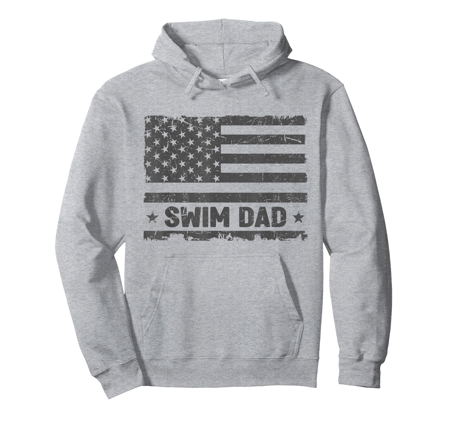 Vintage Swim Dad America US Flag Patriot Funny Gift T-Shirt
