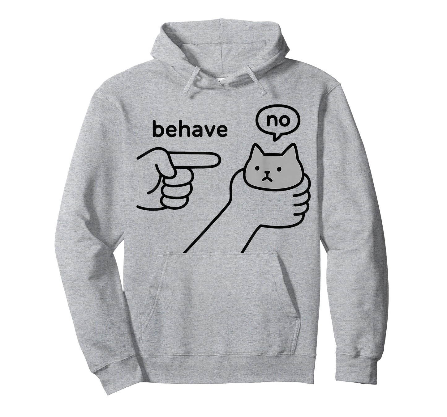 Behave no Funny Cat Meme Cartoon Design T-Shirt