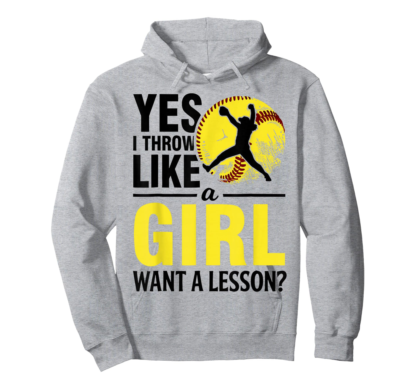 Softball Yes I Throw Like Girl Teen Women Funny Graphic Tees T-Shirt