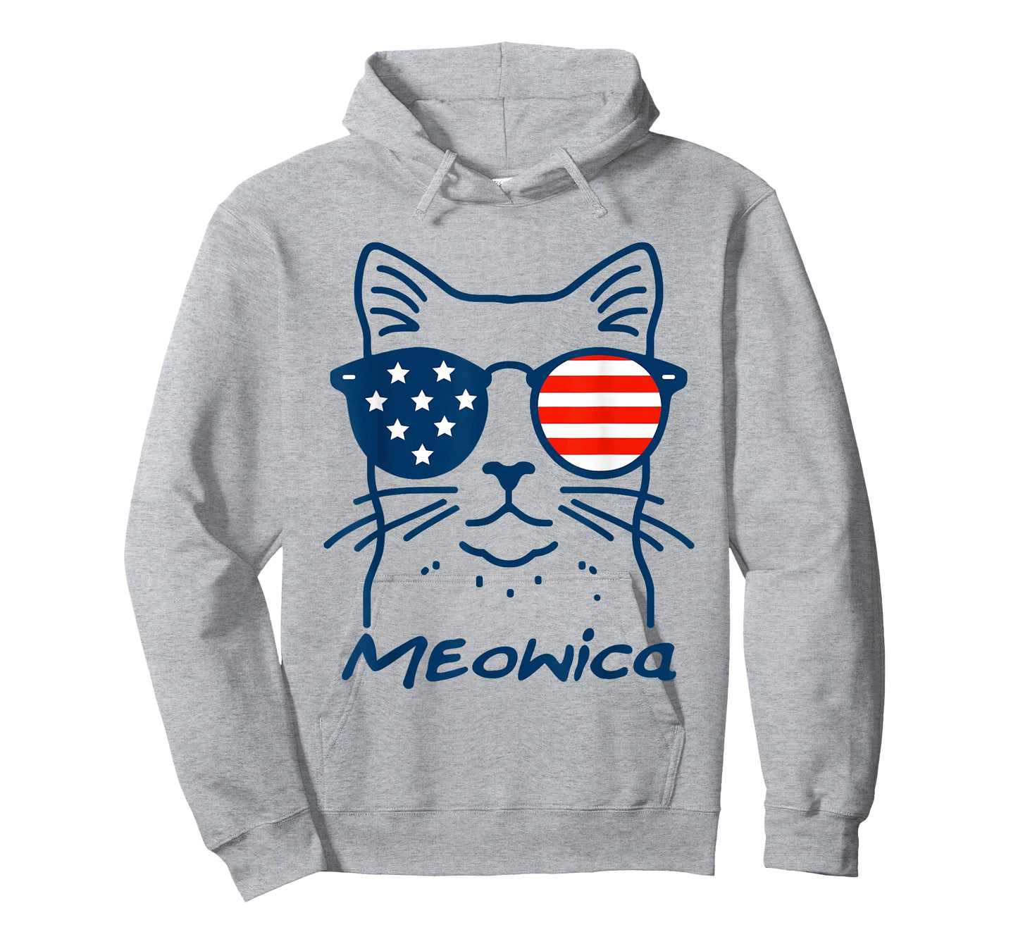 Meowica USA 'Merica Cat 4th of July Funny Patriotic T-Shirt