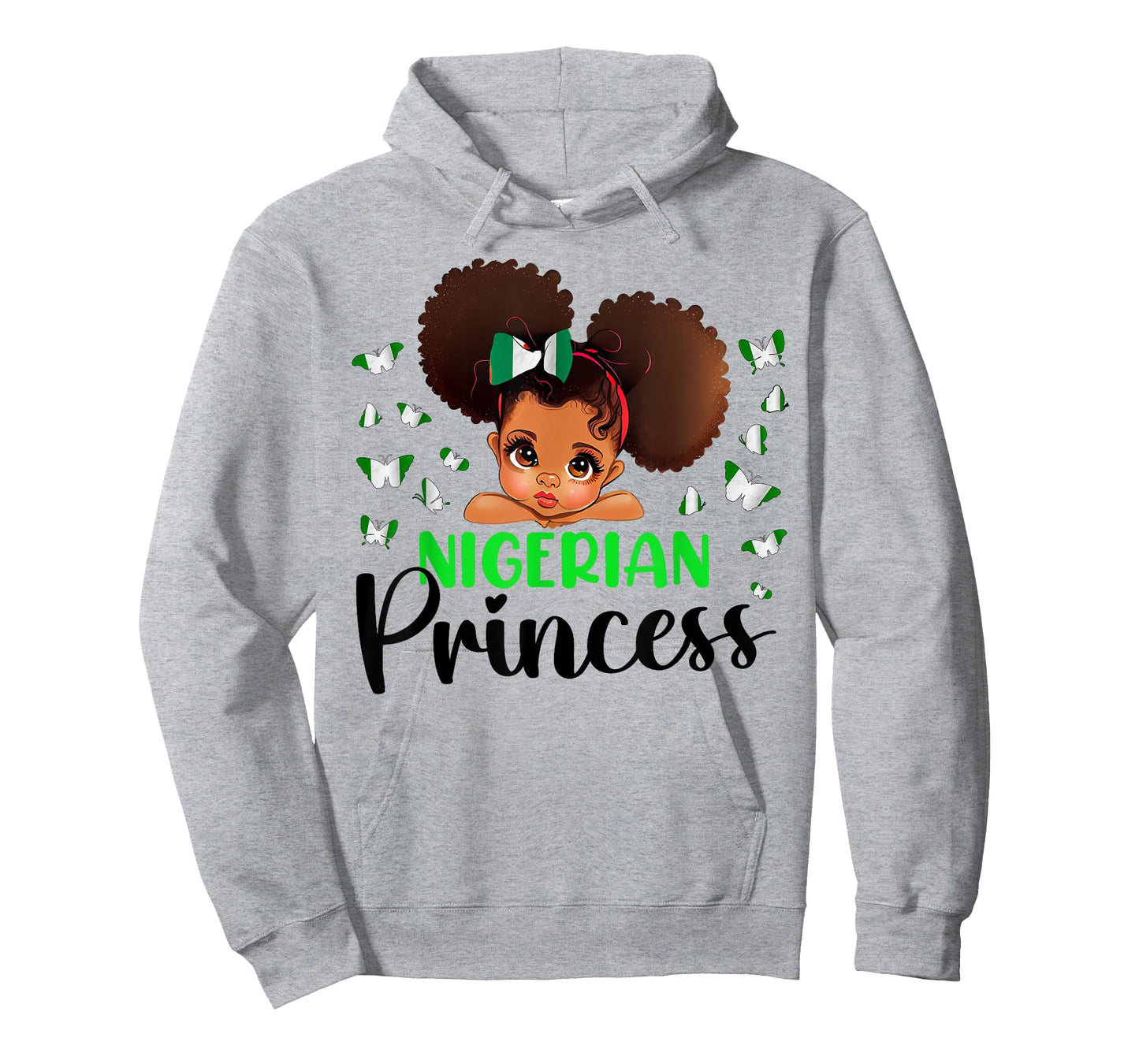 Nigeria Princess Flag for Girls Nigerian Pride Nigeria kids T-Shirt