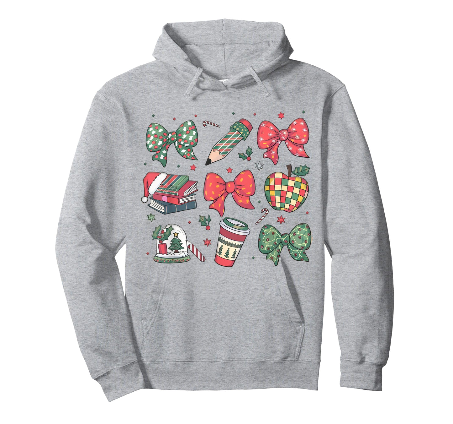Coquette Bow Teacher Christmas Elementary School Xmas Winter T-Shirt