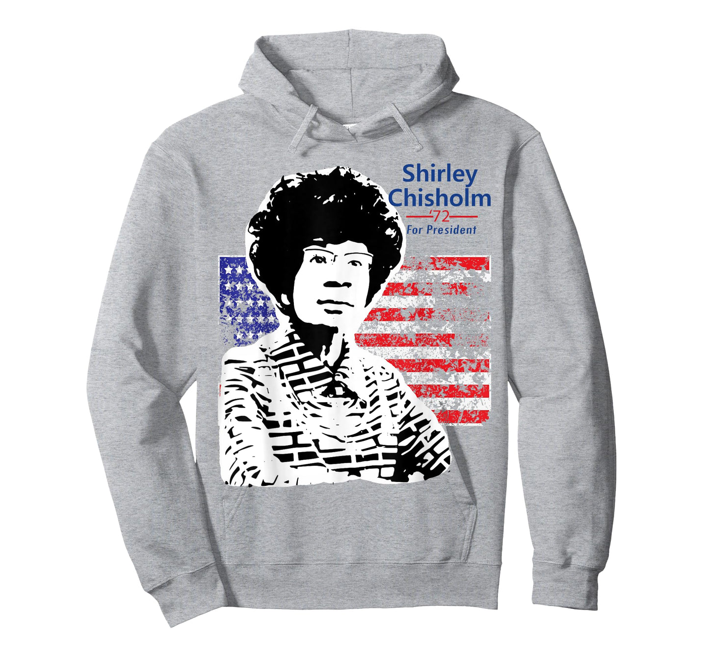 Shirley Chisholm For President 1972 With American Flag T-Shirt for Women Kids Men