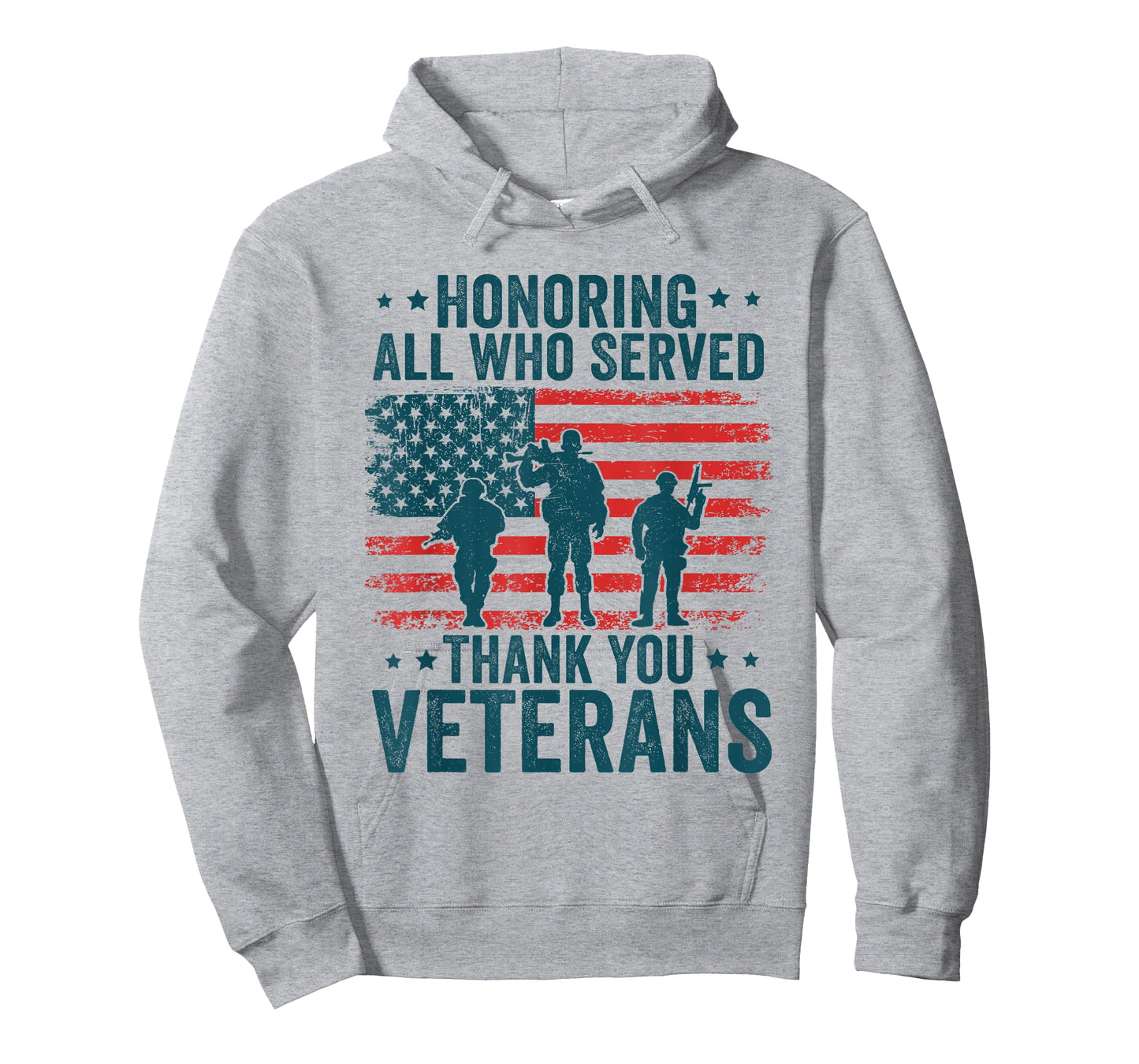 Honoring All Who Served Thank You Veterans Day American Flag T-Shirt