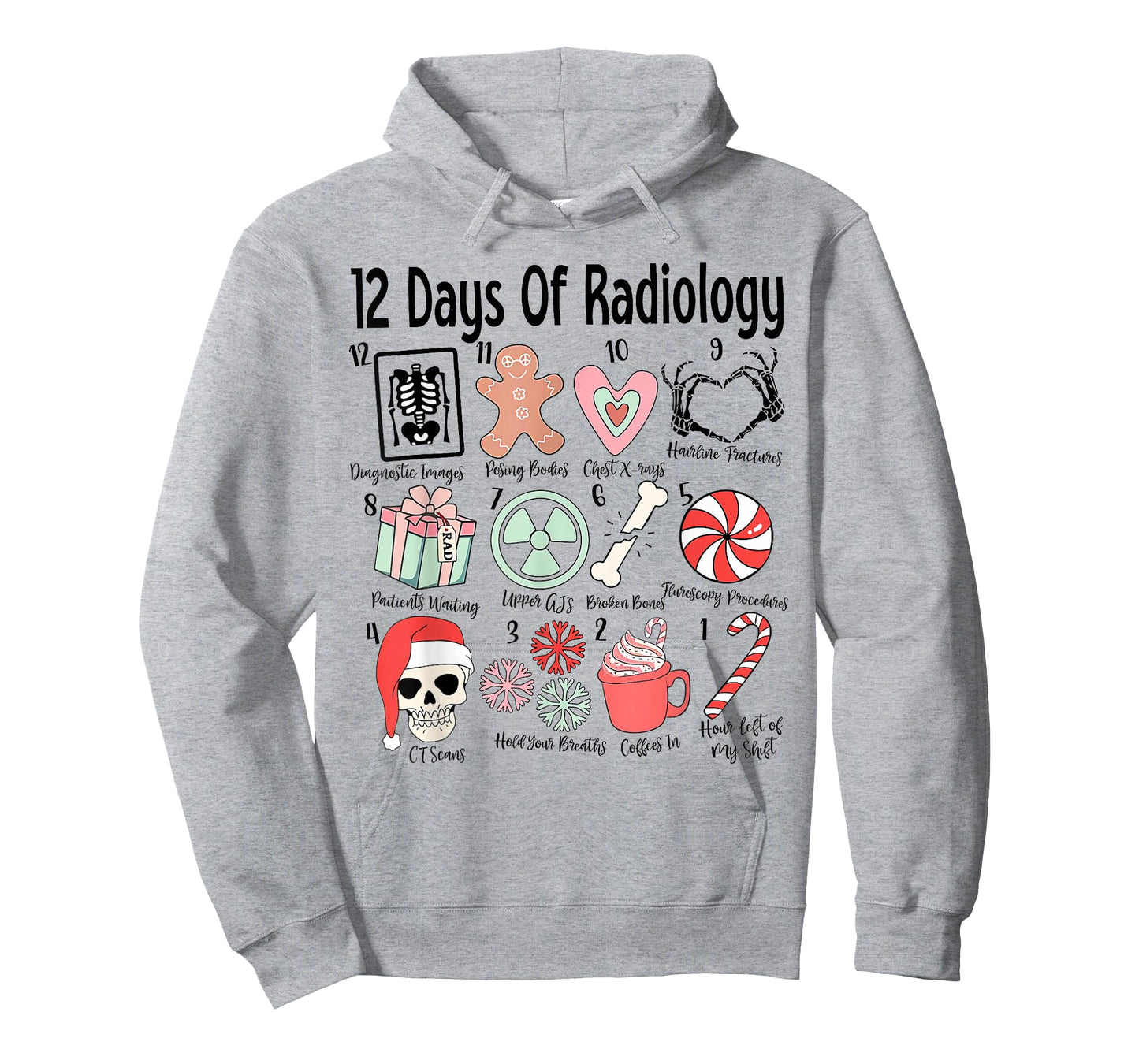 Christmas 12 Days of CT Technologist CAT Scan Radiology Xmas T-Shirt
