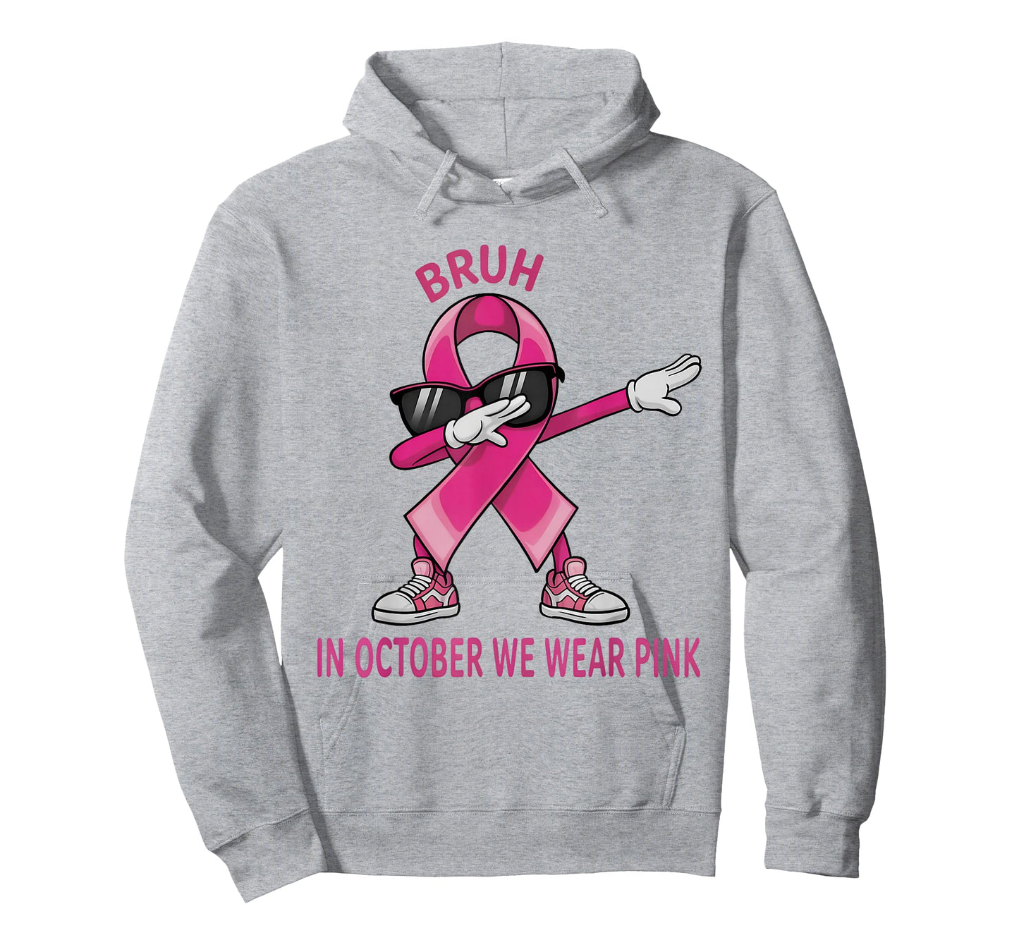 Bruh in October We Wear Pink Breast Cancer Awareness Bruh T-Shirt
