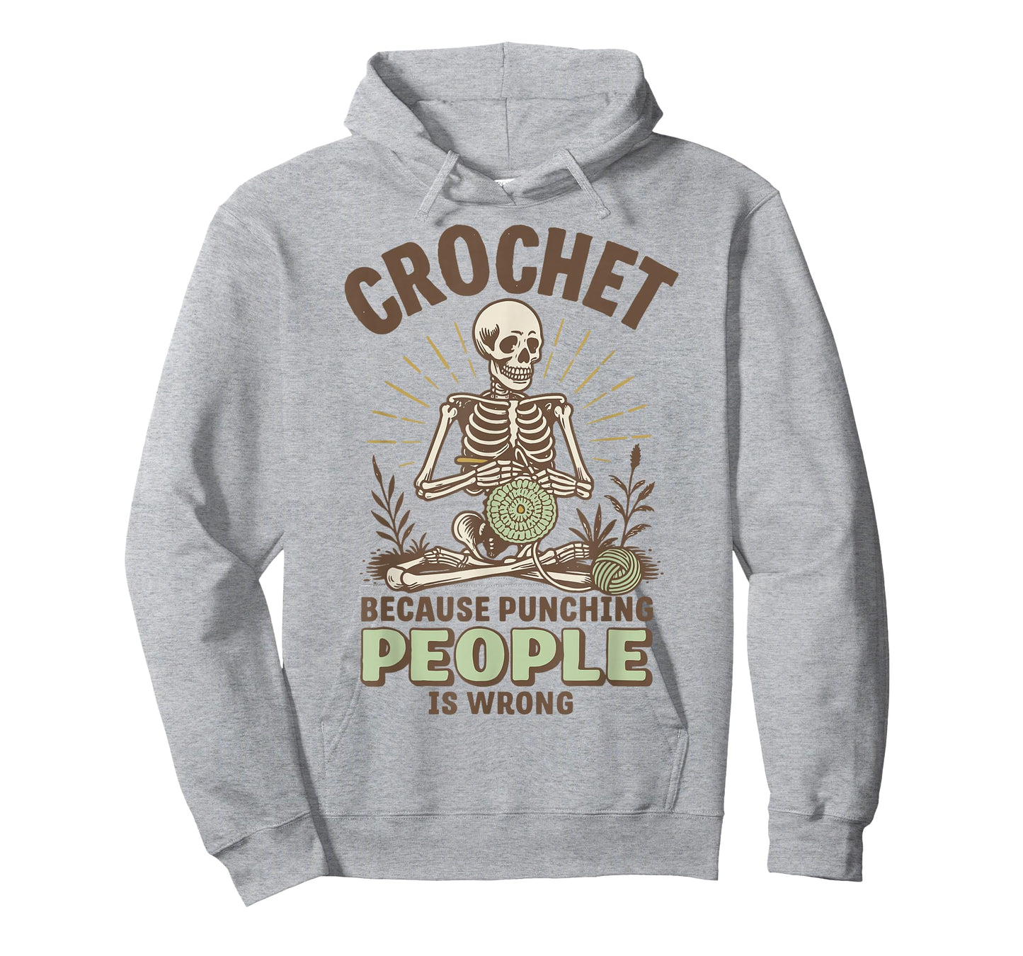 Crochet Because Punching People Is Wrong T-Shirt