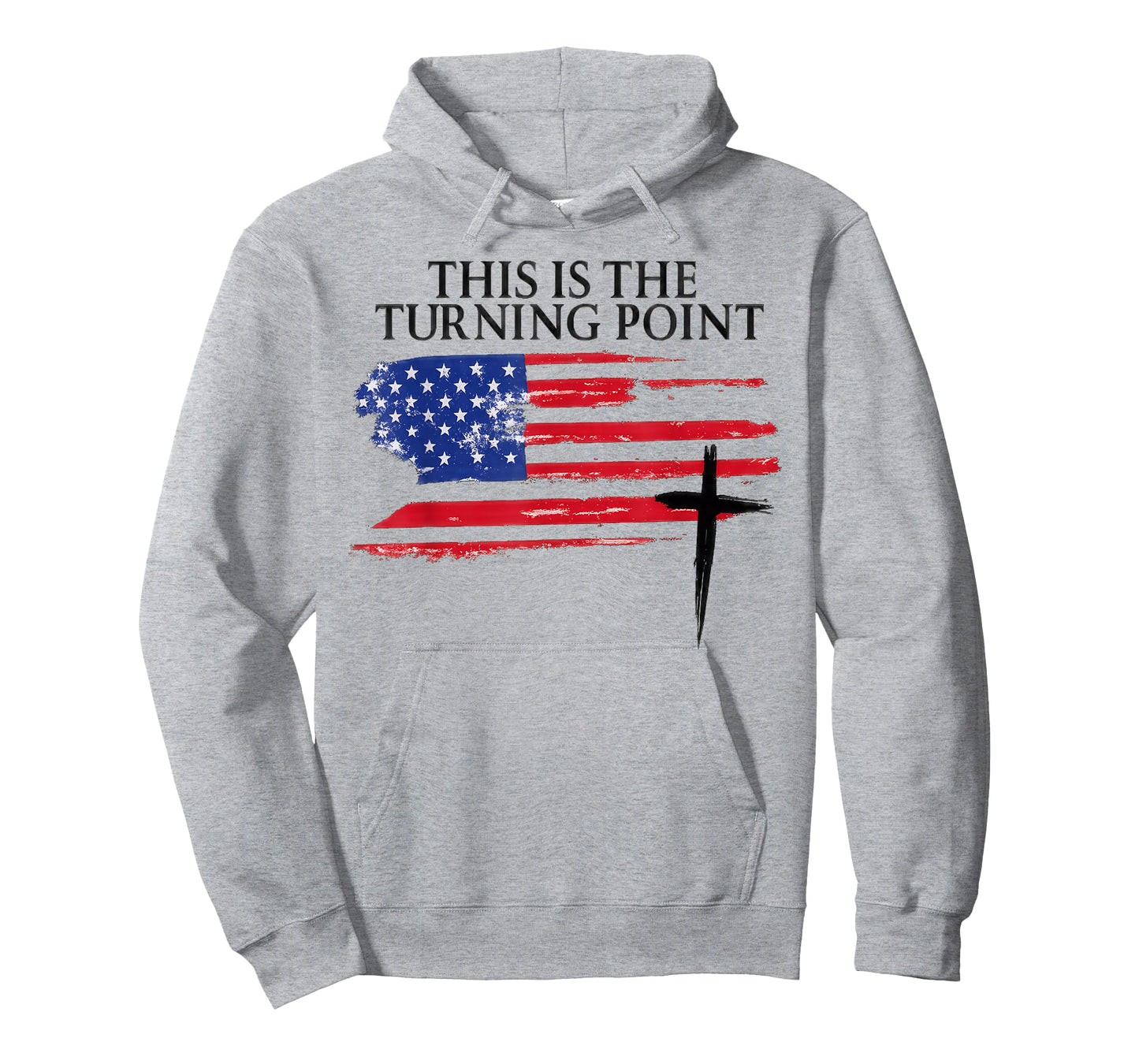 White This is The Turning Point American Flag T-Shirt