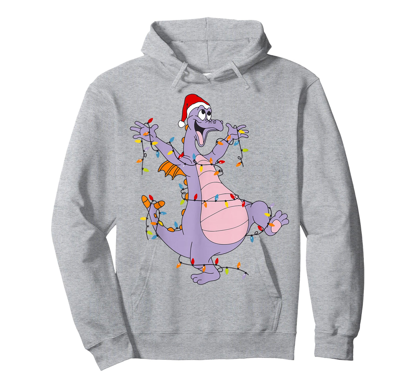 Cute Dragon Christmas Lights Santa Hat Animal Men Women Kids T-Shirt
