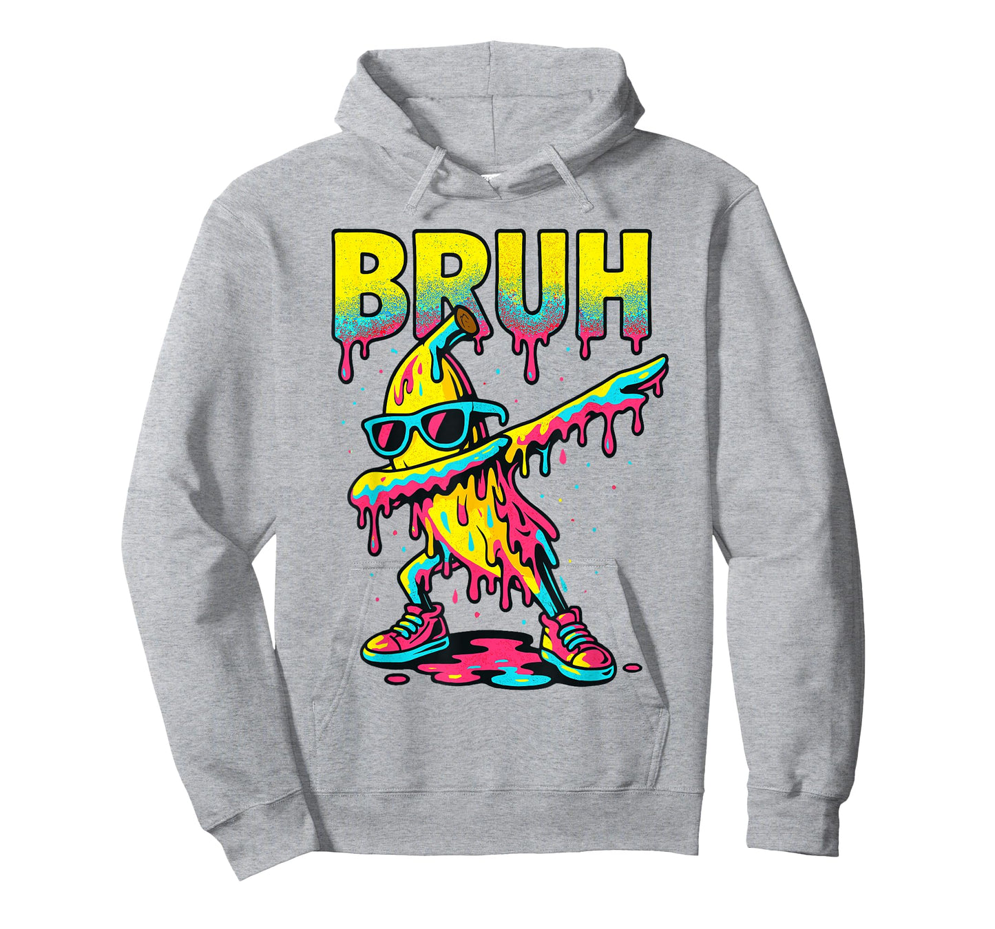 Dabbing Banana Bruh Ice Cream Drip Banana Youth Boys Kids T-Shirt
