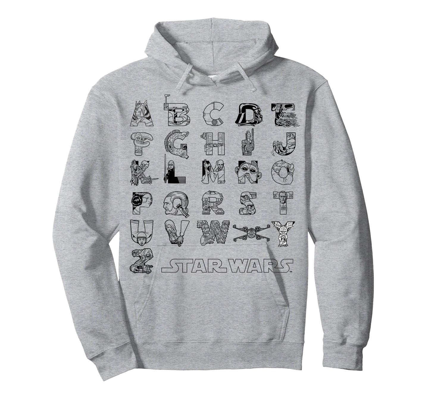 Star Wars In An Alphabet Far, Far Away Characters T-Shirt T-Shirt