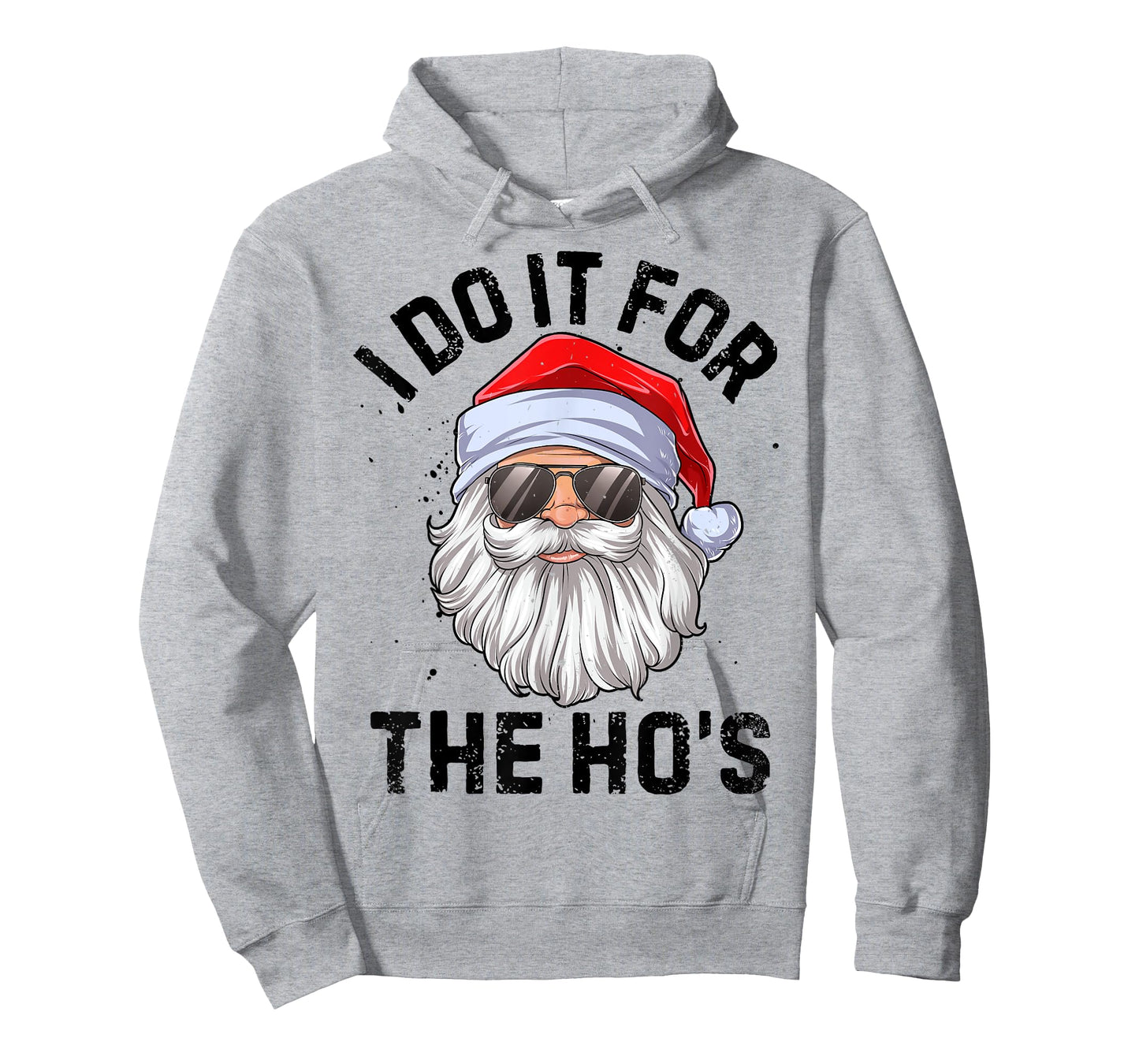 I Do It For The Ho's Funny Inappropriate Christmas Men Santa T-Shirt