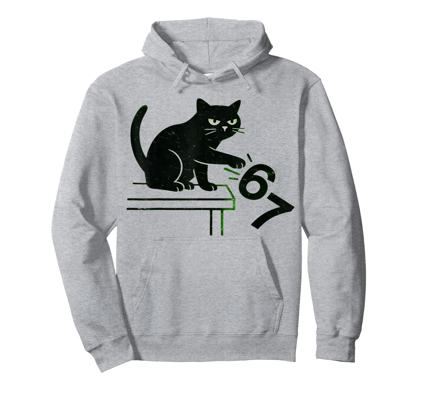 Six Seven Funny 6 7 Meme Cat Knocking Off 67 Funny Cat Funny T-Shirt