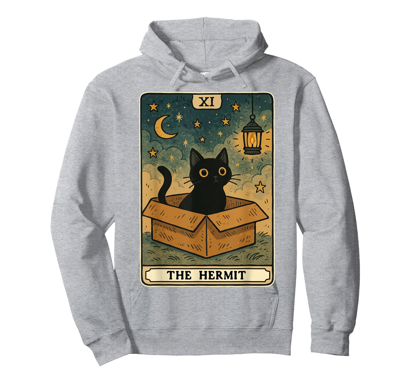 The Hermit Tarot Card Cat Lover Funny Cat T-Shirt