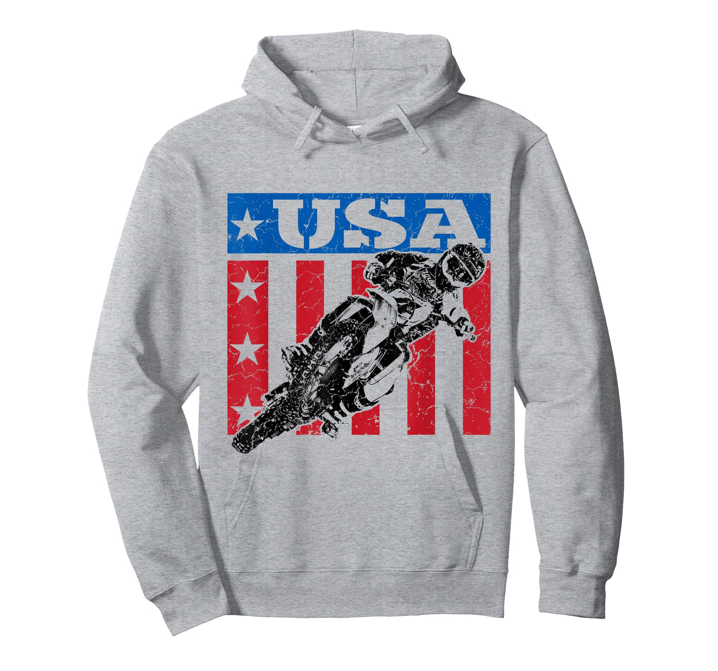 USA Dirt Bike 4th of July Motocross American Flag MX Racing T-Shirt
