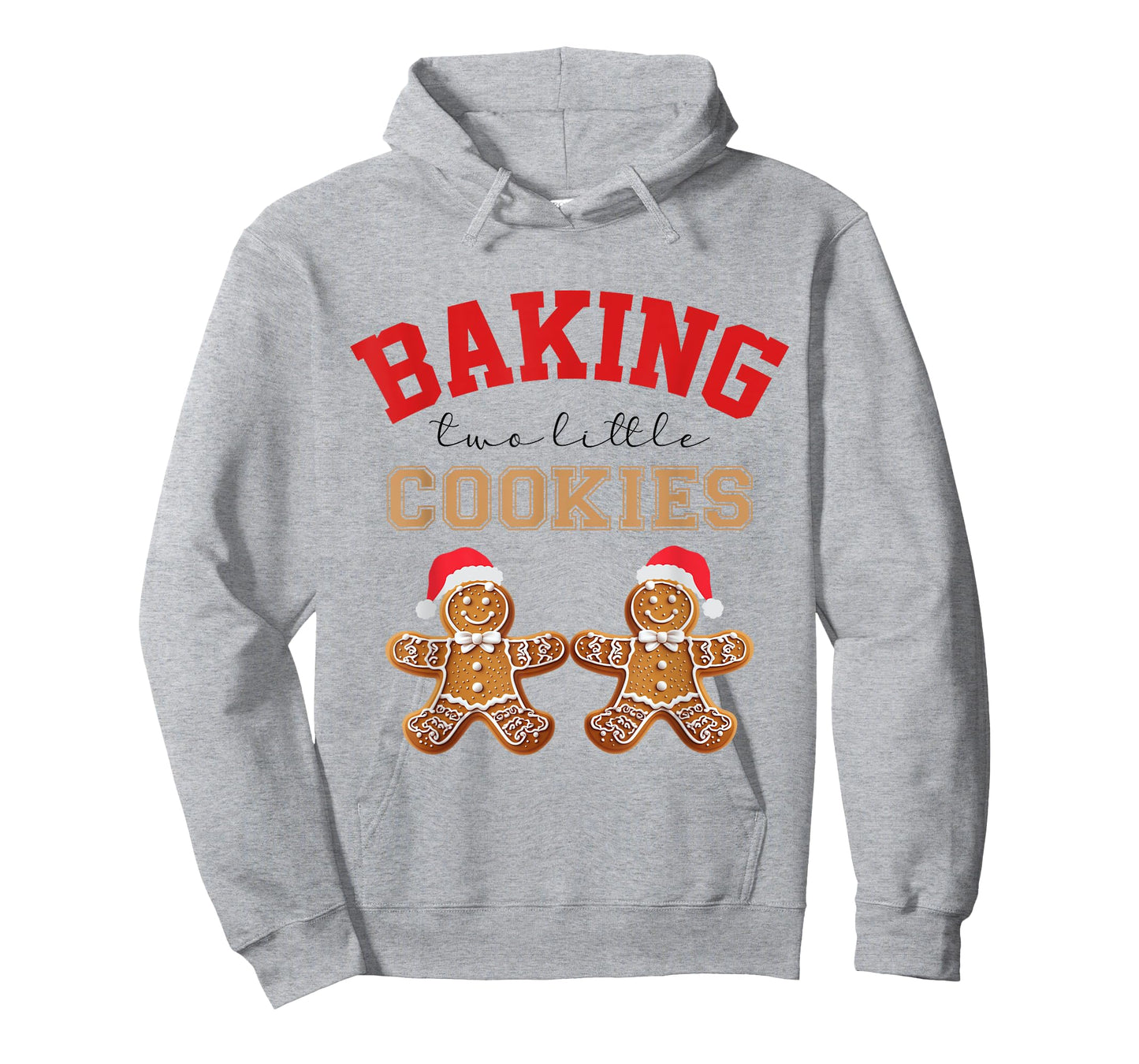Baking Two Little Cookies Christmas Pregnant Twin Pregnancy T-Shirt