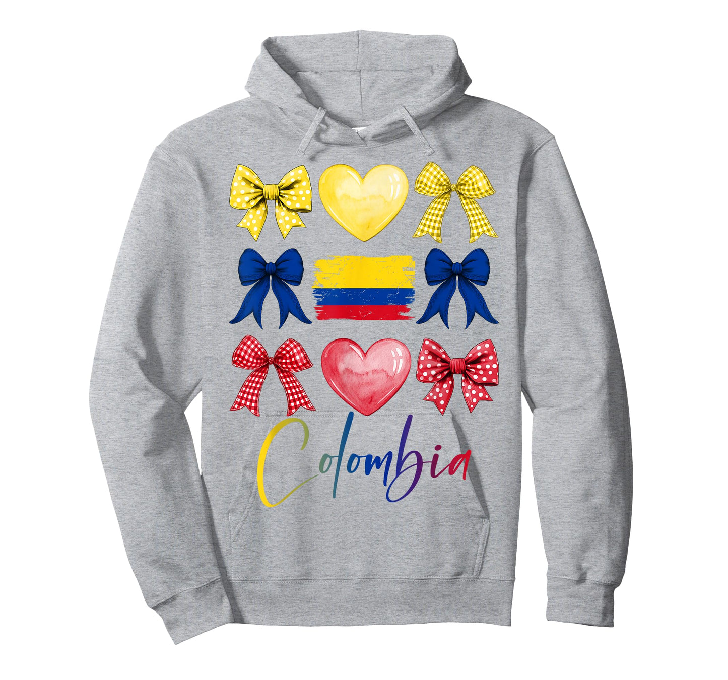 Colombia Hispanic Heritage Month Bow Colombian Flag Girls T-Shirt