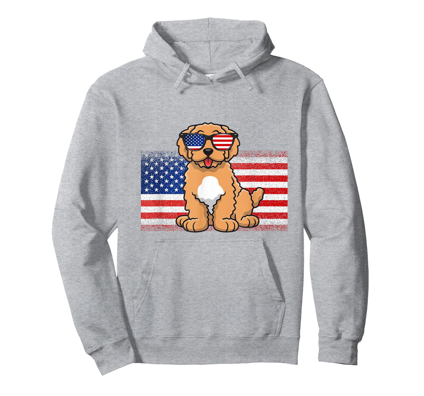 Goldendoodle American Flag 4th Of July Fourth 4th of July A T-Shirt for Women Kids Men