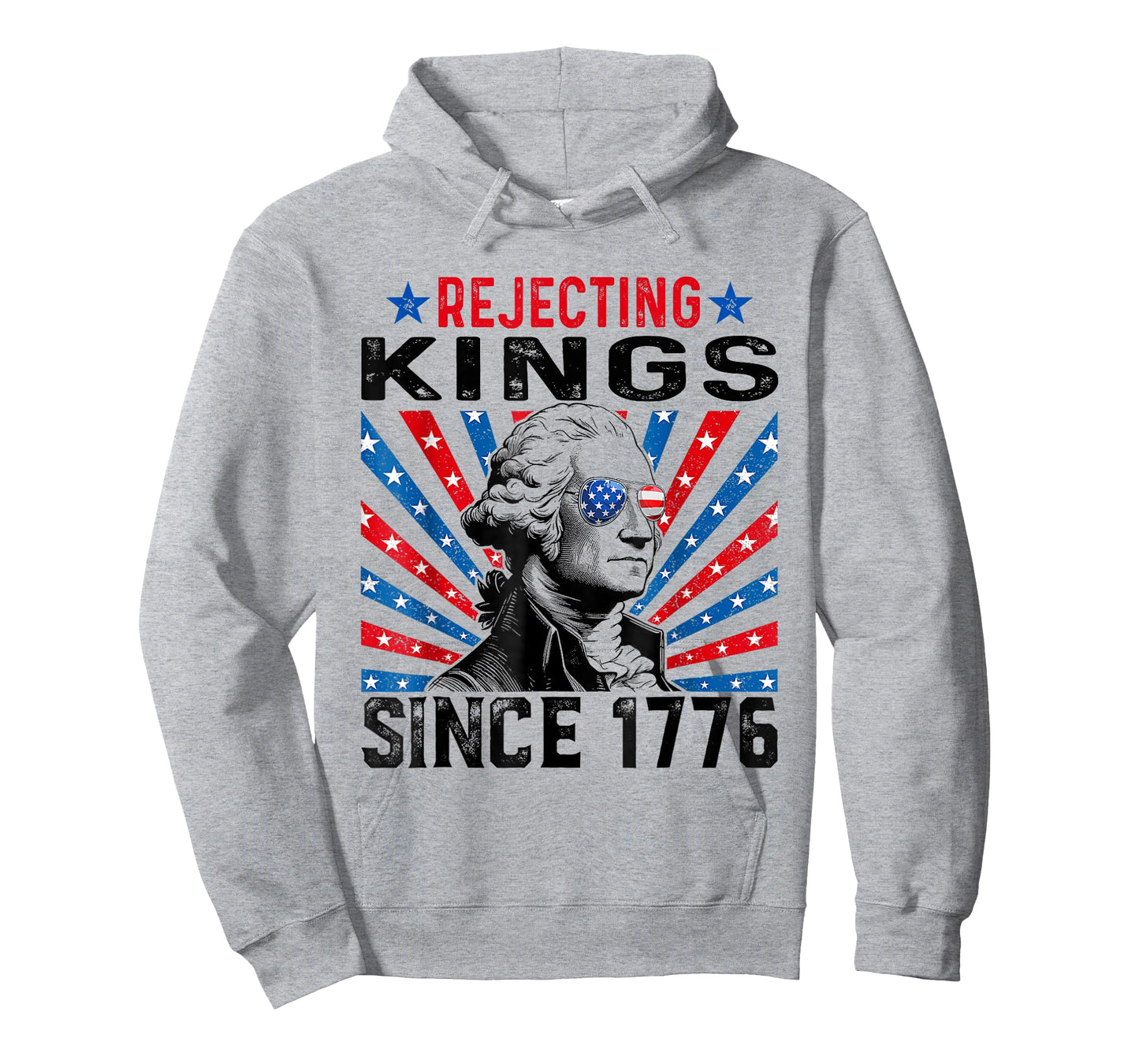 Rejecting Kings Since 1776 Distressed USA Flag Vintage T-Shirt