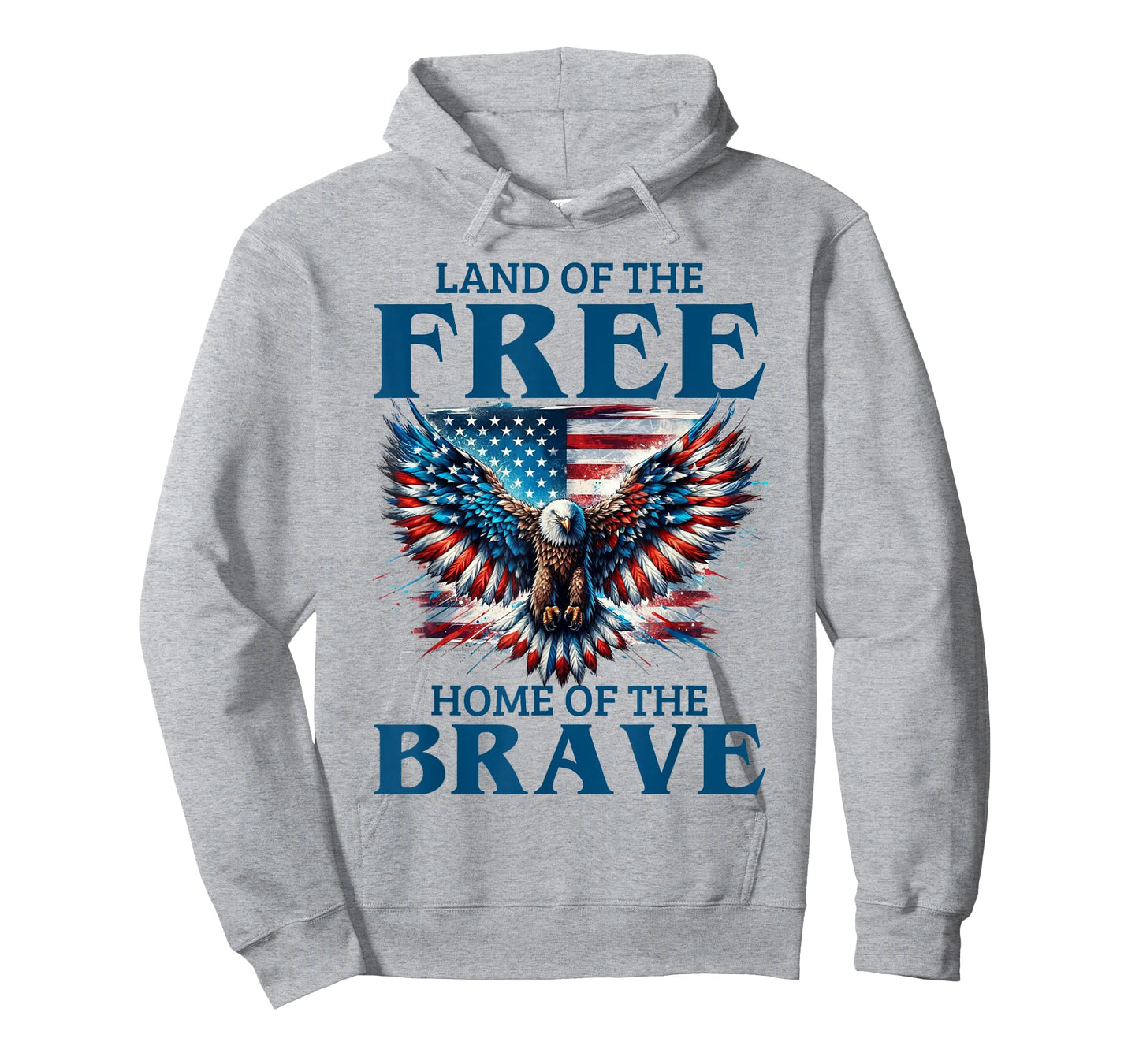 Land Of The Free Home Of The Brave Eagle Usa Vintage Flag T-Shirt