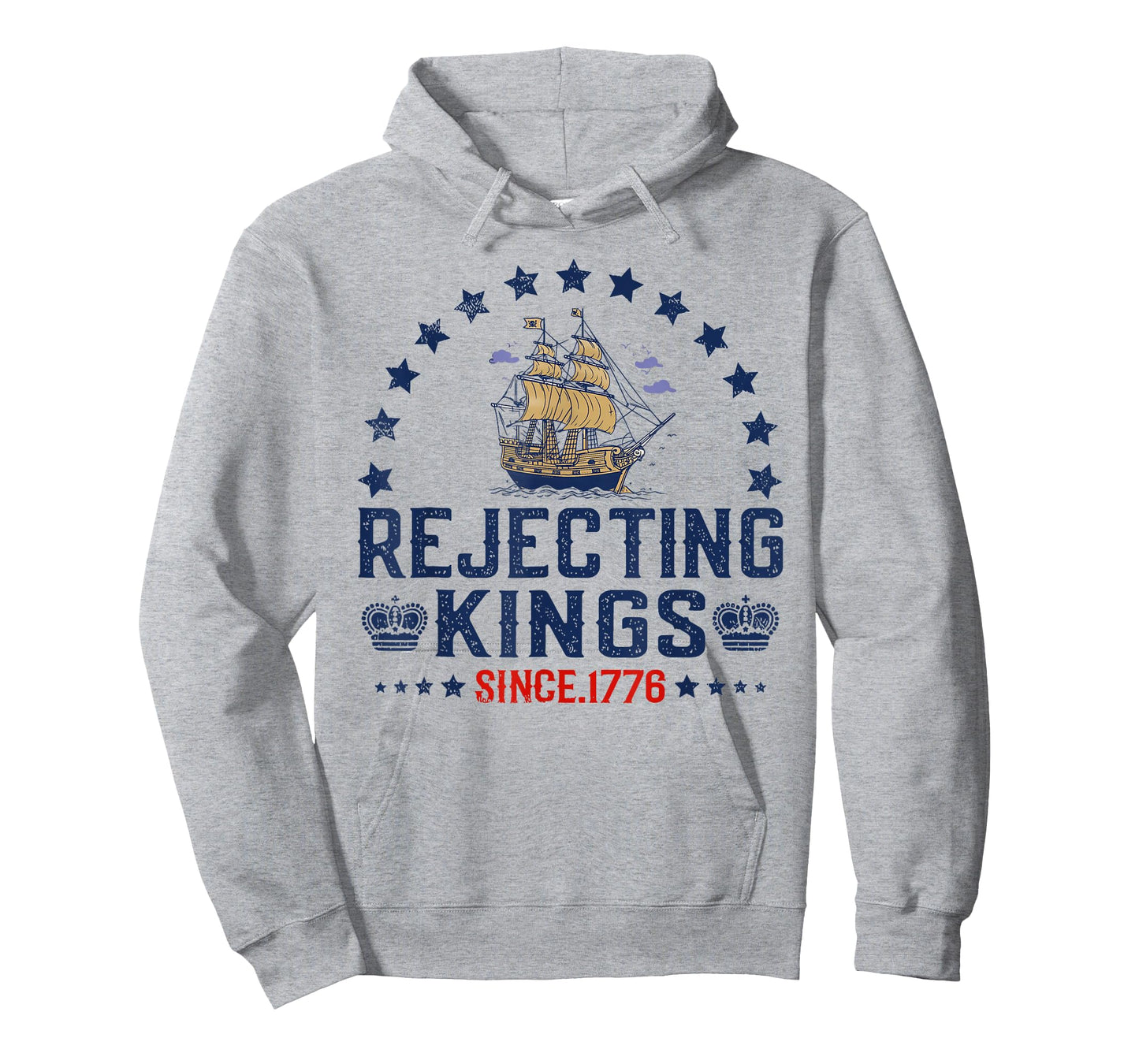 Rejecting Kings Since 1776 Vintage Patriotic no Kings T-Shirt
