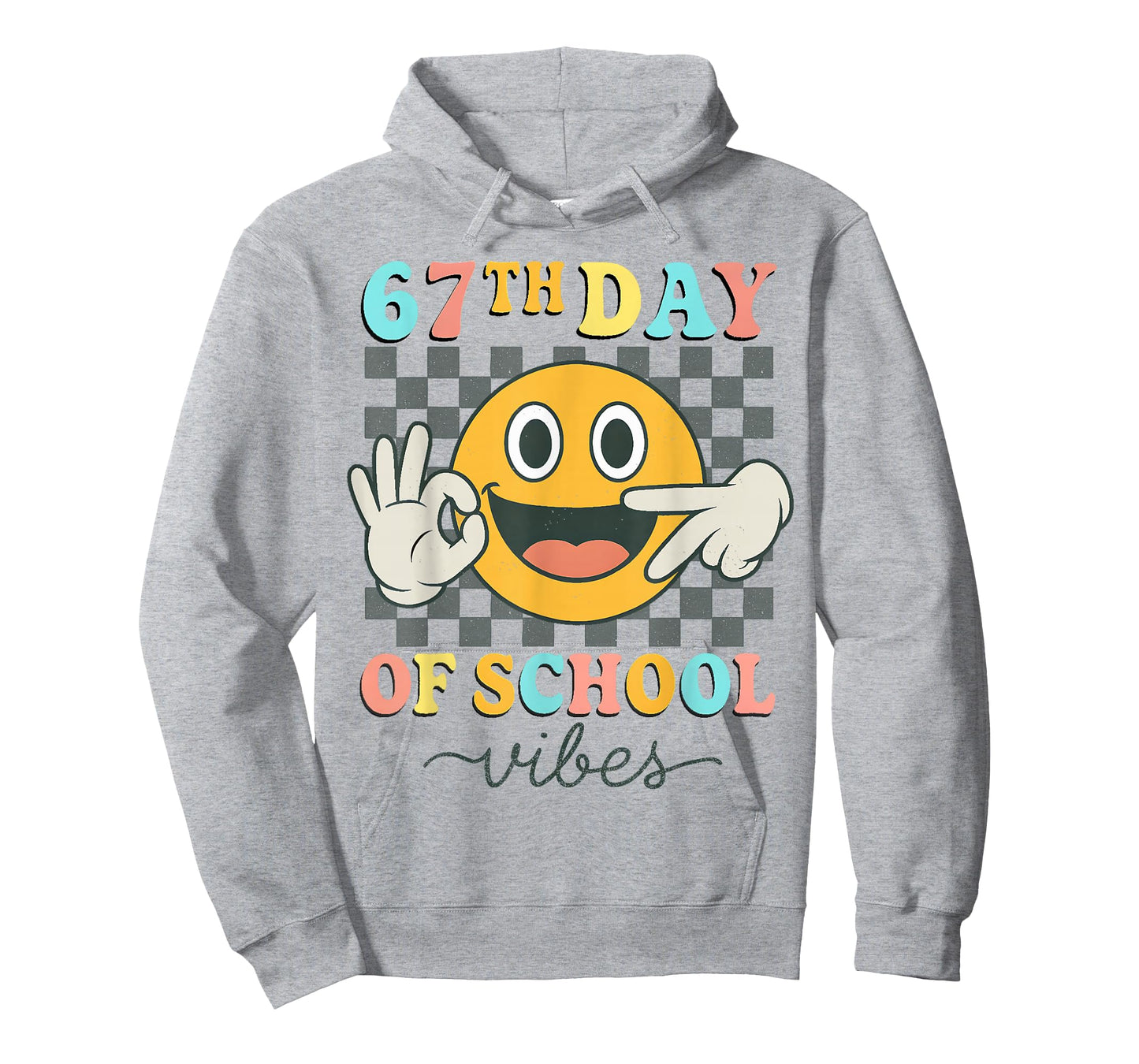 67th Day of School Vibes 67 Meme Cute Smile Face Teacher T-Shirt