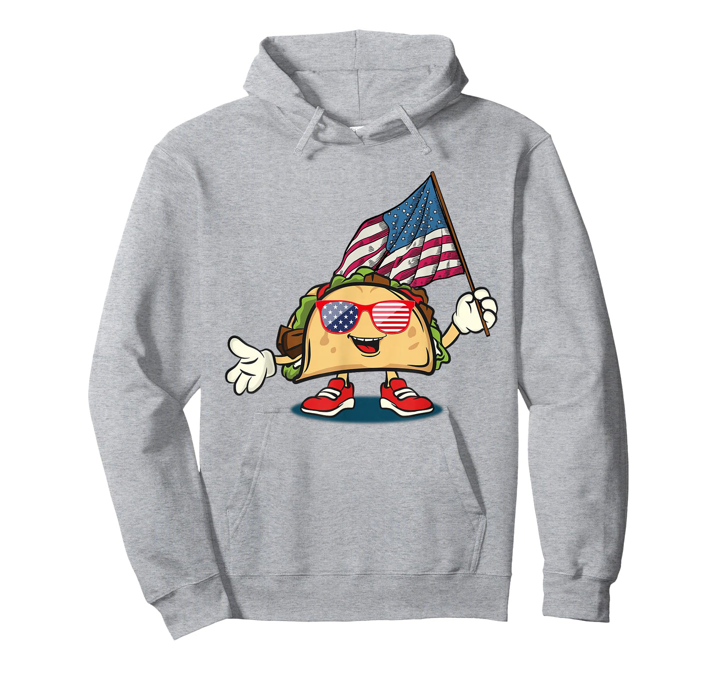 Taco Sunglasses American Flag Funny 4th Of July Patriotic T-Shirt