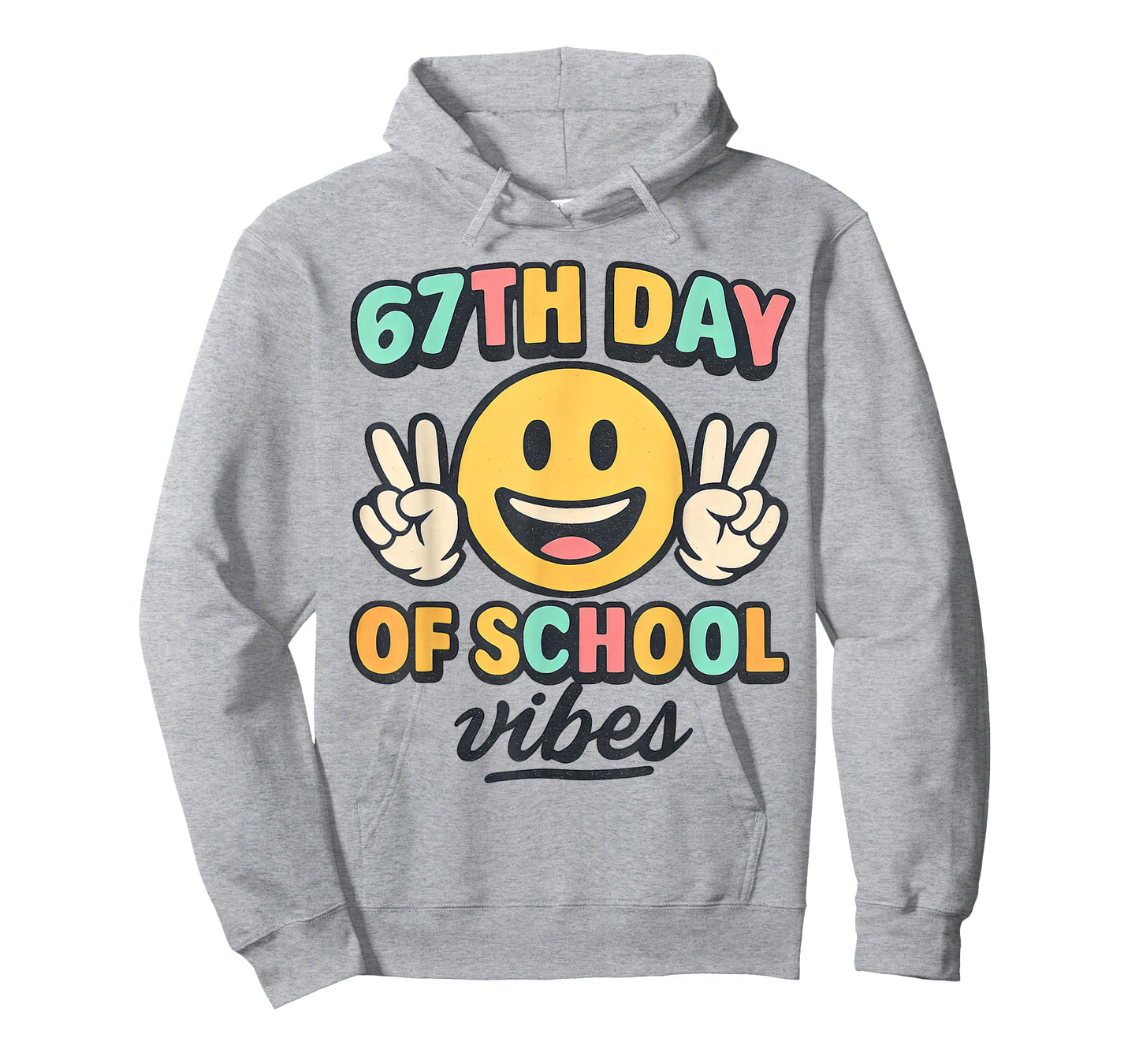 67th Day of School Vibes Cute Smile Face 67 Meme Teacher T-Shirt