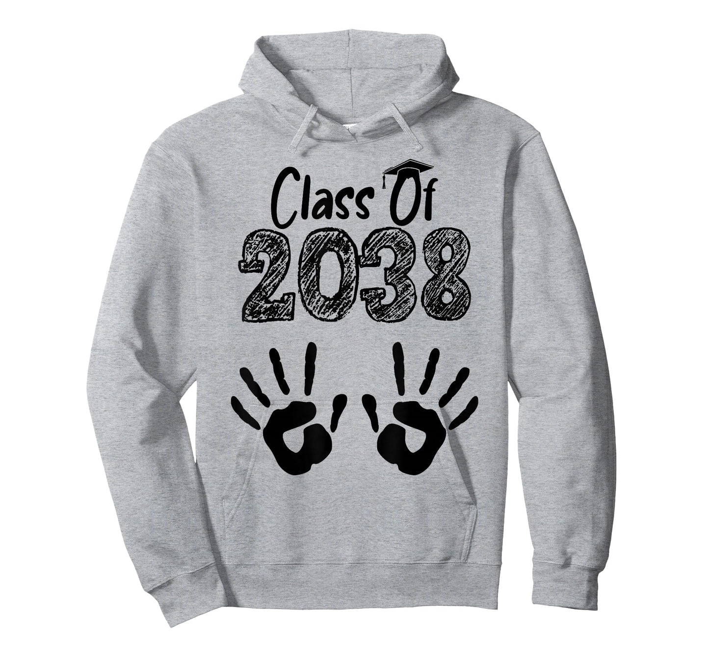 Class of 2038 Grow With Me Shirt Handprint On Back Pre-K T-Shirt