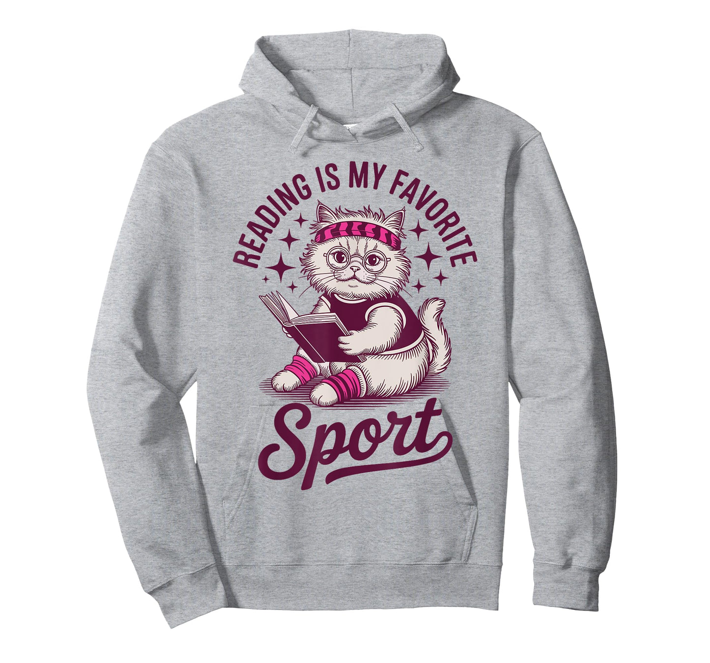 Funny Cat Reading is My Favorite Sport Retro Book Lover T-Shirt