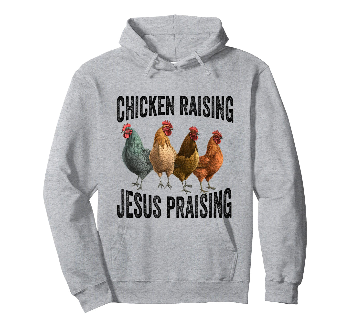 chicken raising & jesus praising Chicken Christian T-Shirt