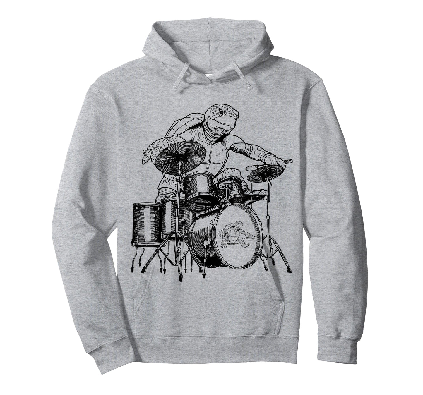 Turtle Playing Drums Drummer Drumming Musician Band T-Shirt