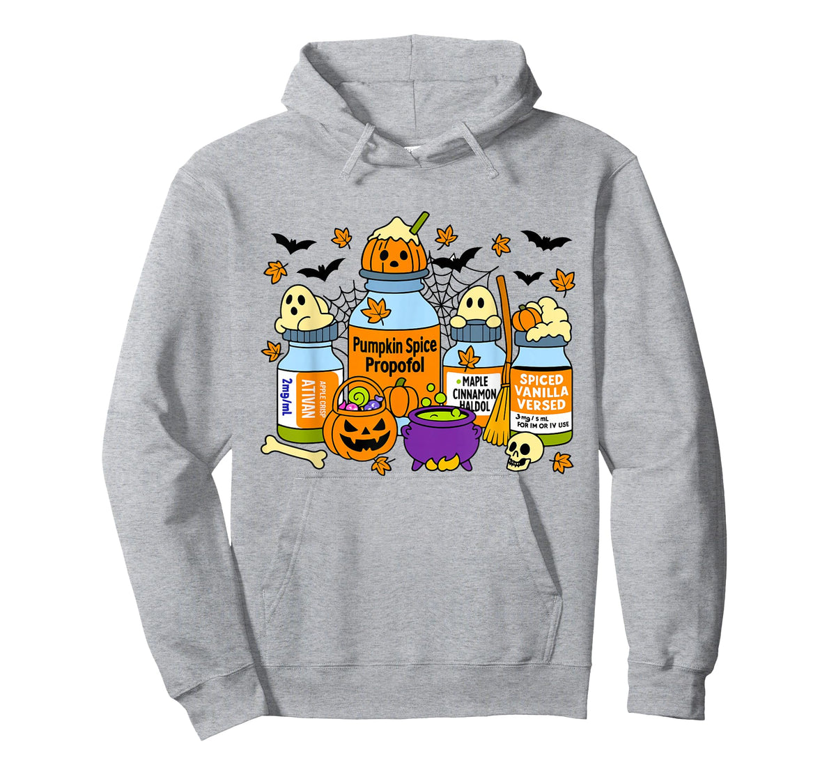 Pumpkin Spice Propofol Ativan Versed Haldol Halloween Nurse T-Shirt