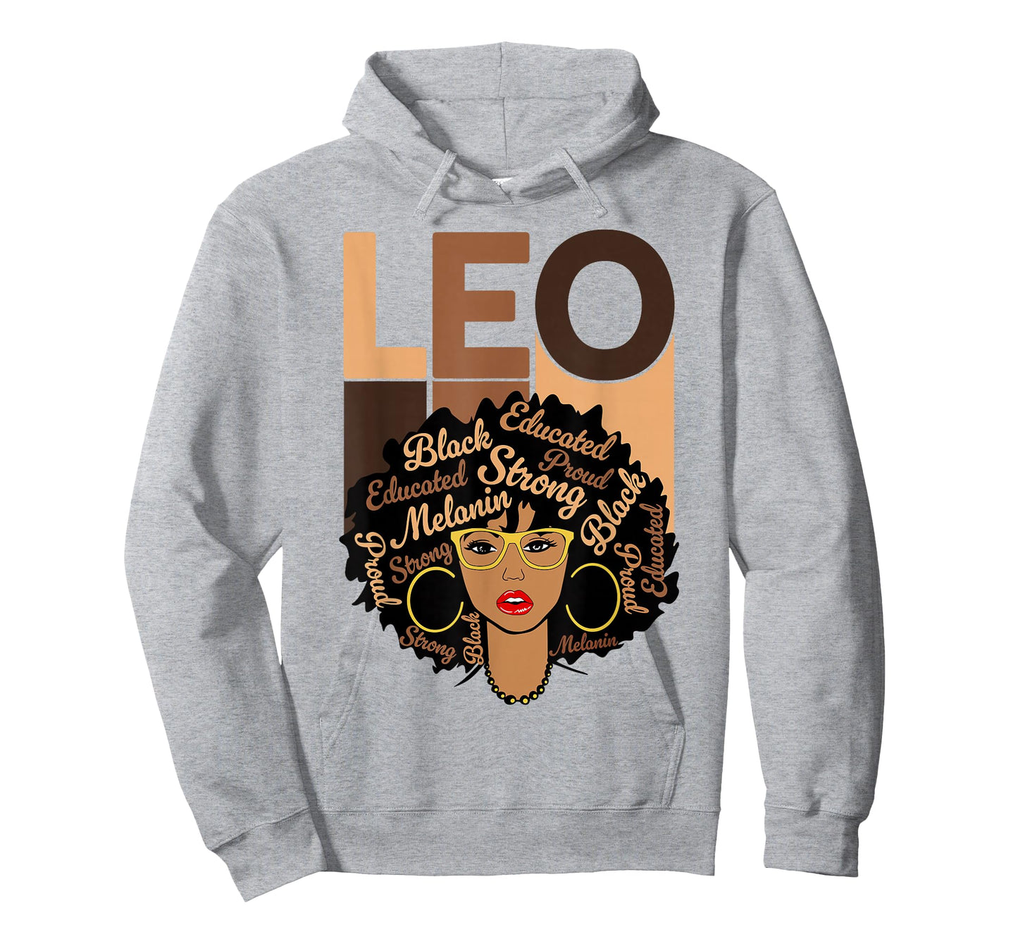Leo Queen Melanin Woman Afro Black Girl Zodiac Sign T-Shirt