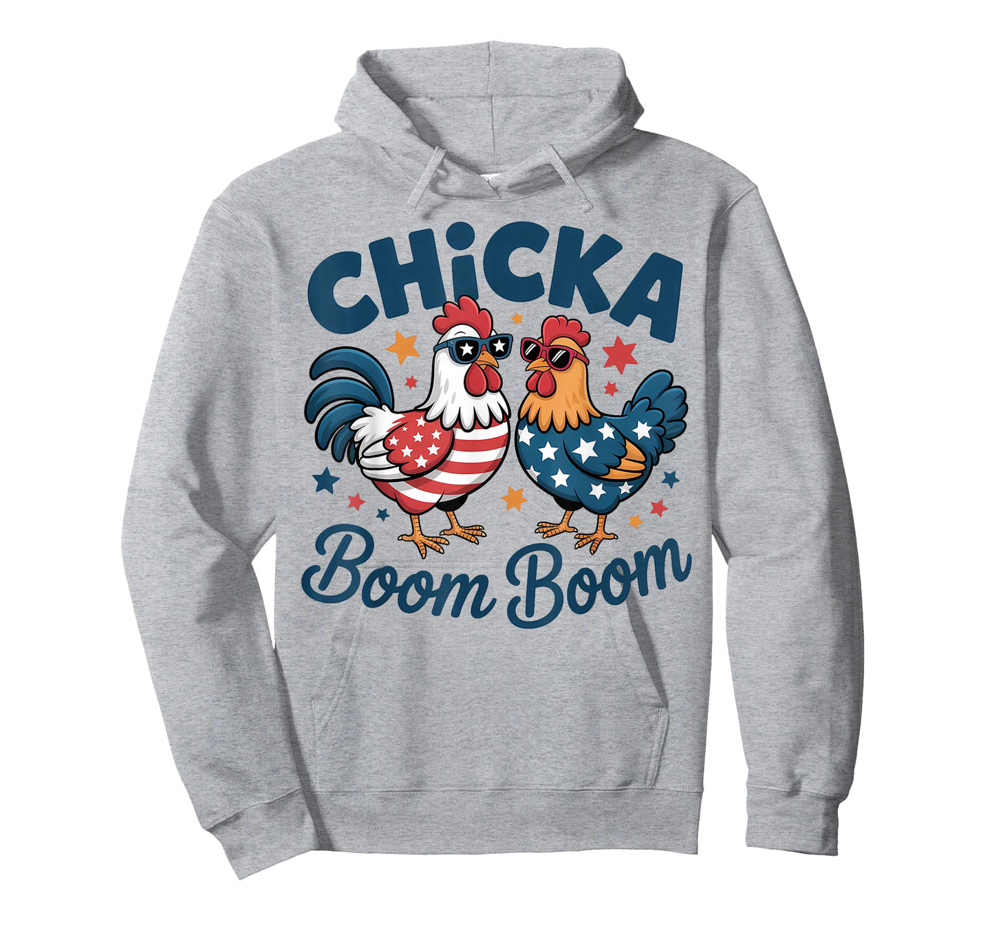 Chicka Boom Boom Patriotic Chicken Funny T-Shirt
