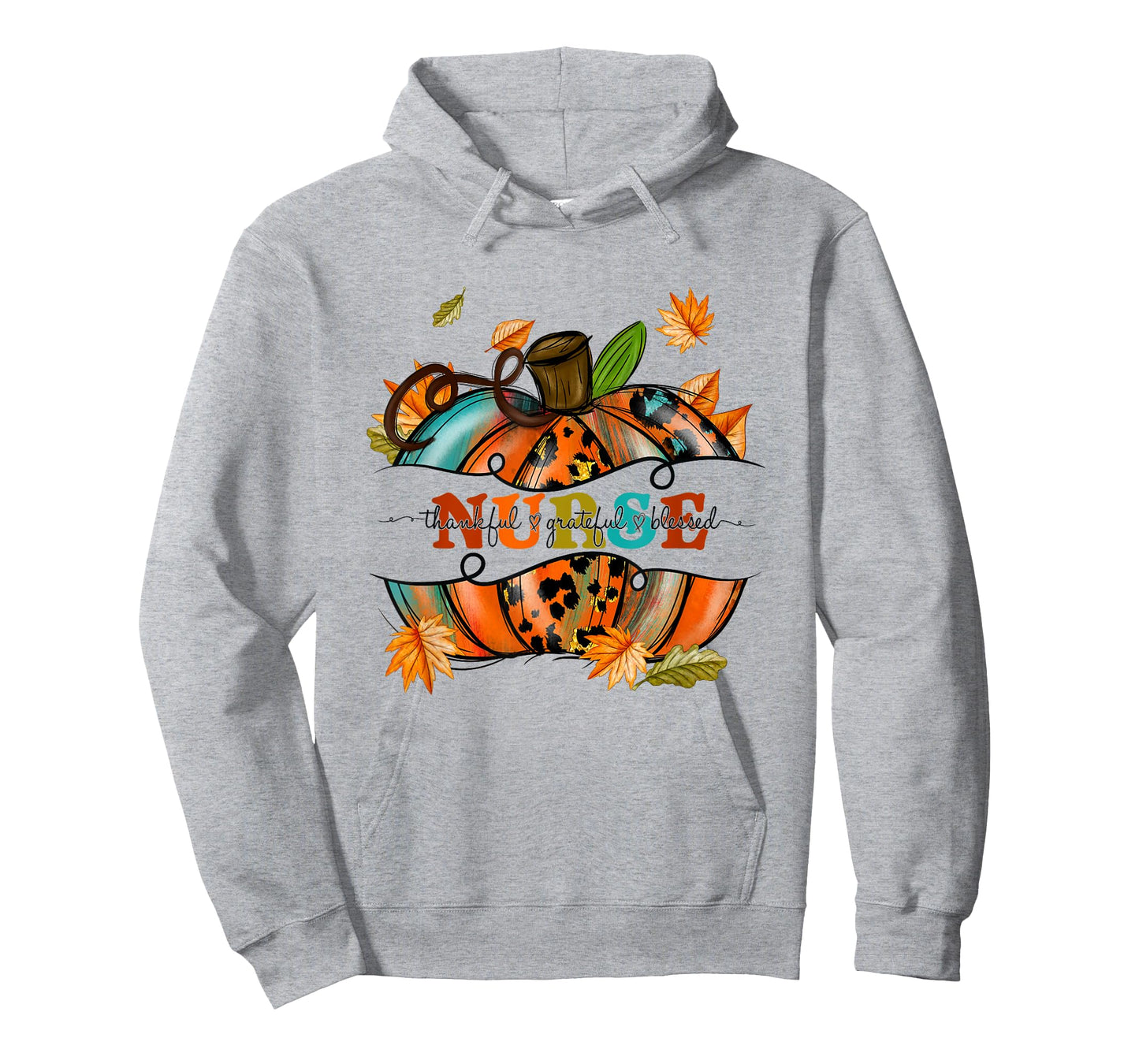 Autumn Fall Outfit Nurse Thankful Grateful Blessed Pumpkin T-Shirt