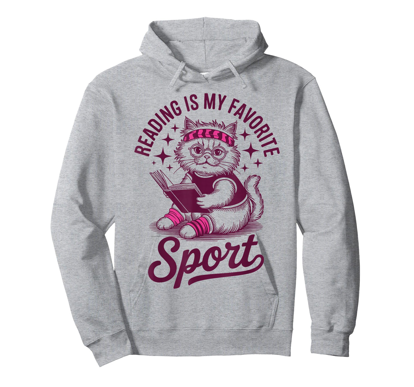 Reading is My Favorite Sport Funny Cat and Book Lover Women T-Shirt