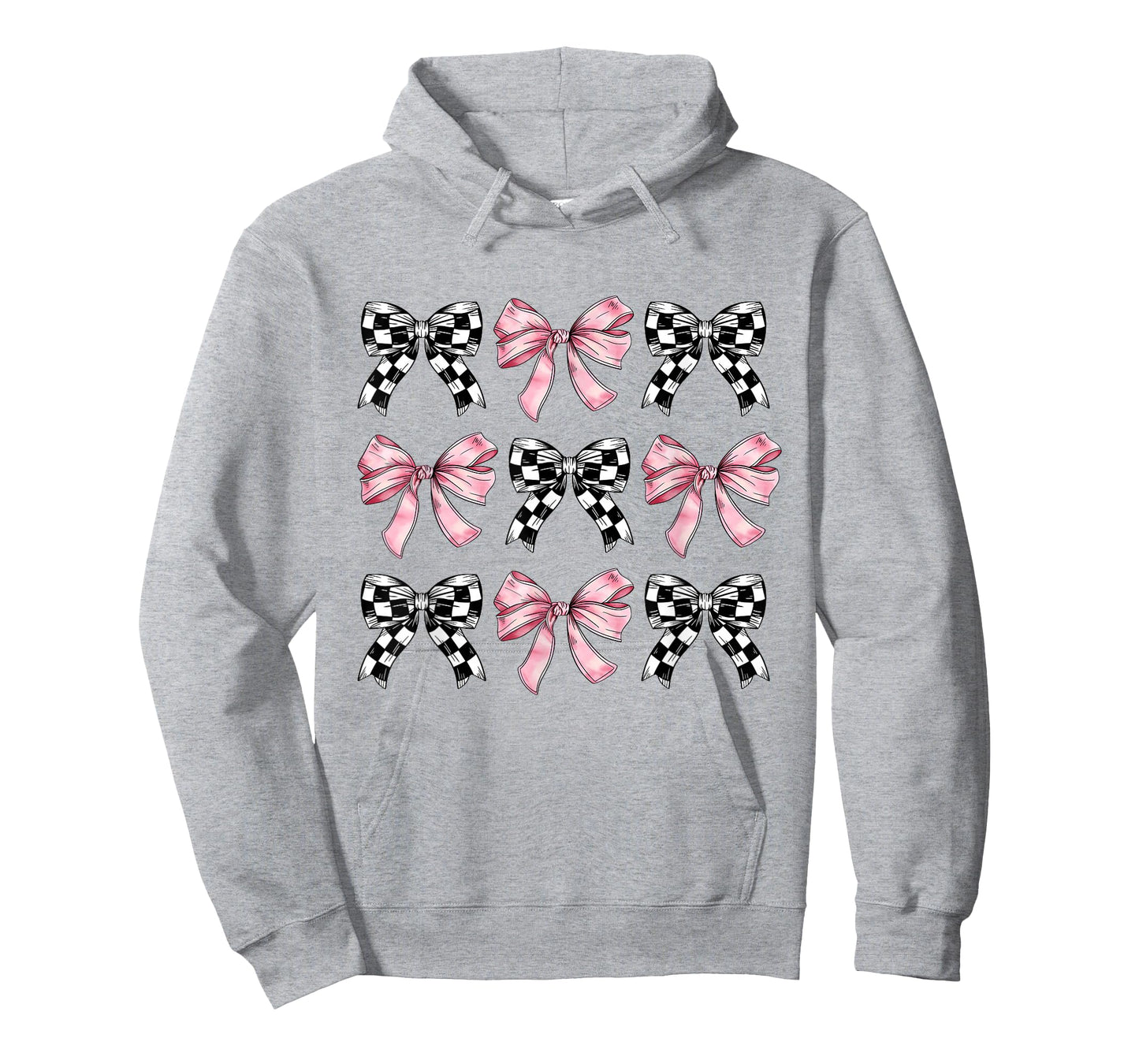 Checkered Pink Bows for Women and Girls Cute Clean Girl T-Shirt