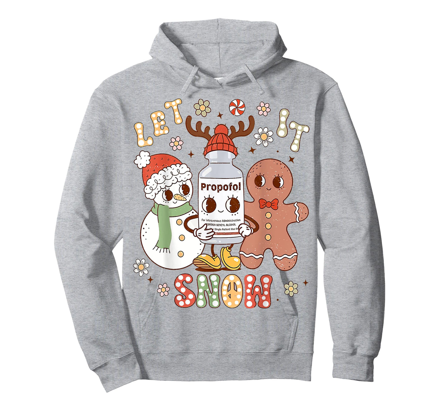 Christmas ICU Nurse, Let It Xmas Snow Propofol Christmas T-Shirt