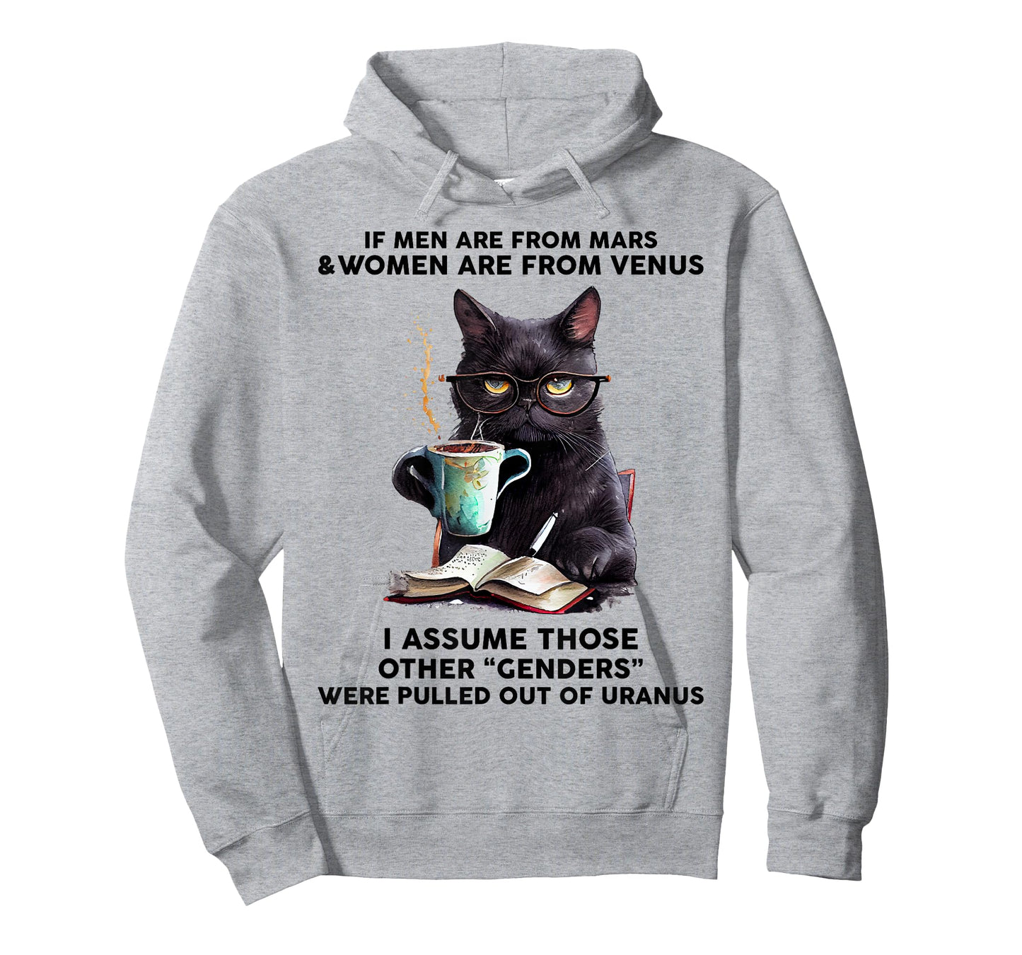 If Men Are From Mars And Women Are From Venus Black Cat T-Shirt
