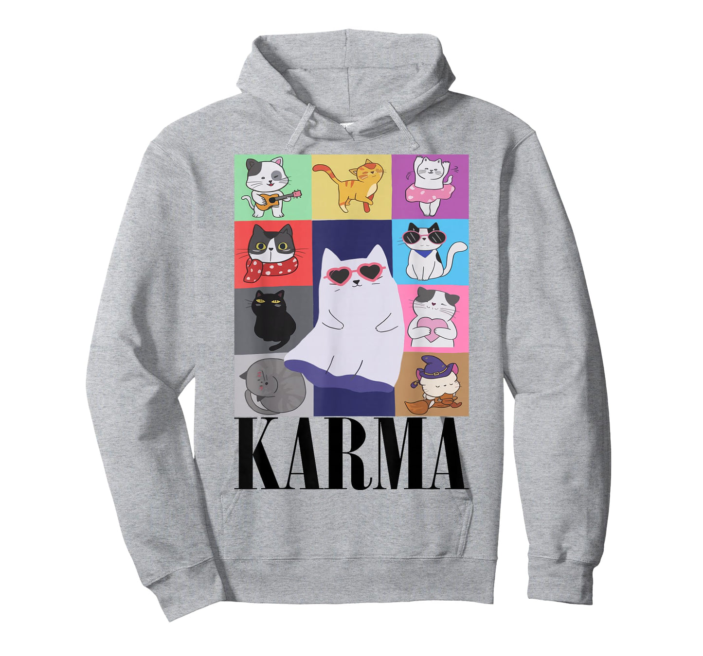 Vintage Cat Music for Teens Girls Kids Women Men Karma T-Shirt