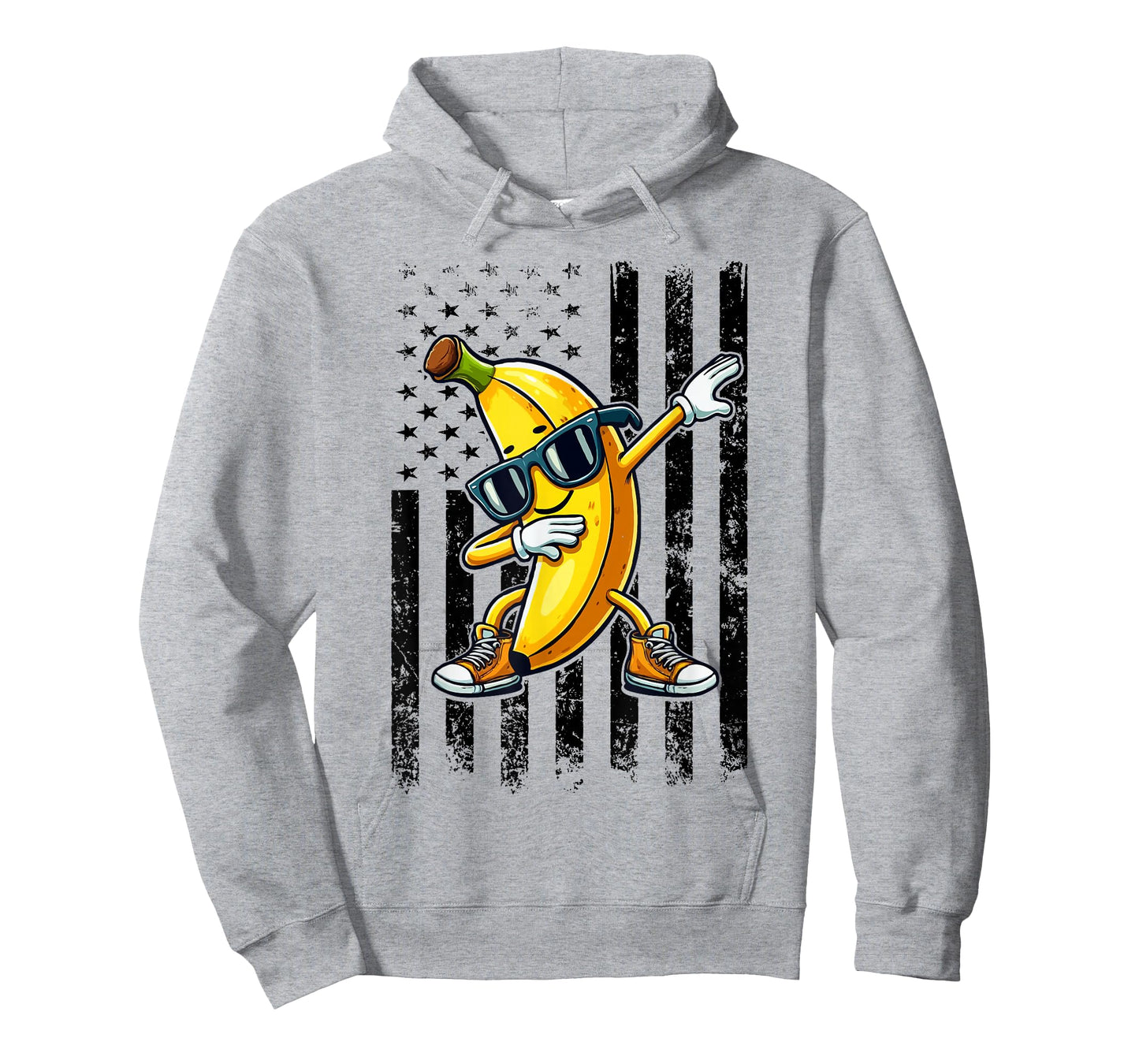 Dabbing Banana Retro American Flag Banana Lover Boys Kids T-Shirt