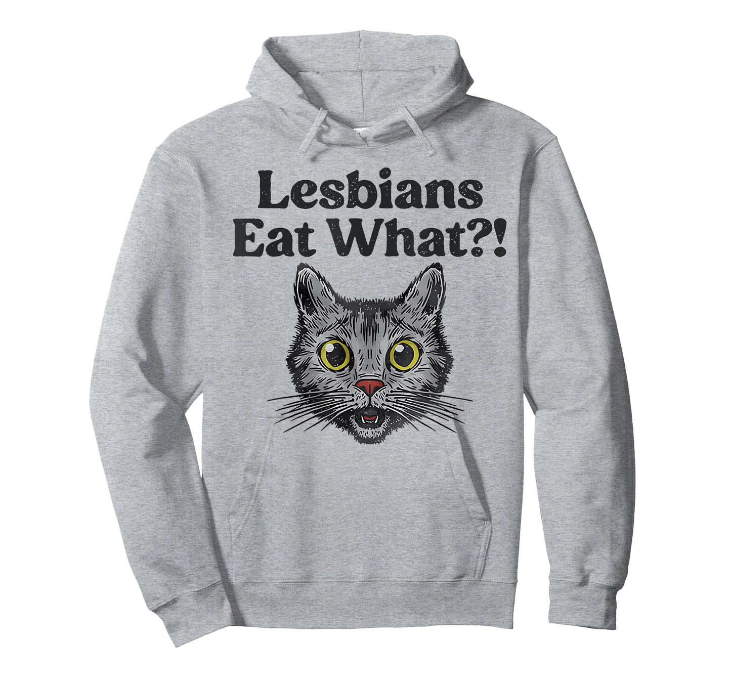 Lesbians Eat What?! Funny Cat Gay Pride LGBTQ Pun T-Shirt