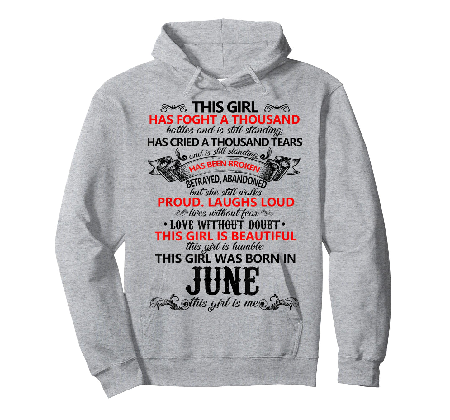 Womens This Girl is Beautiful was born in June Birthday T-Shirt