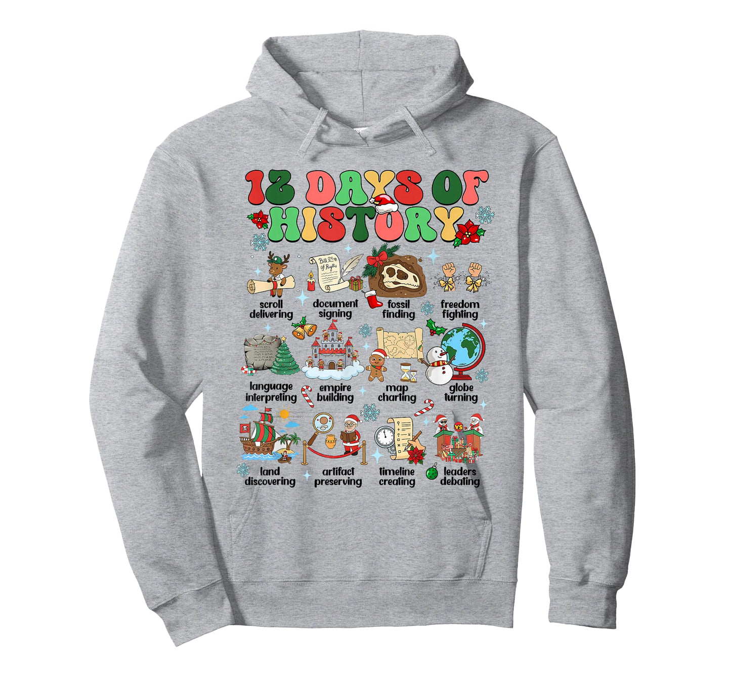 History Teacher Christmas, 12 Days of History Teacher Outfit T-Shirt