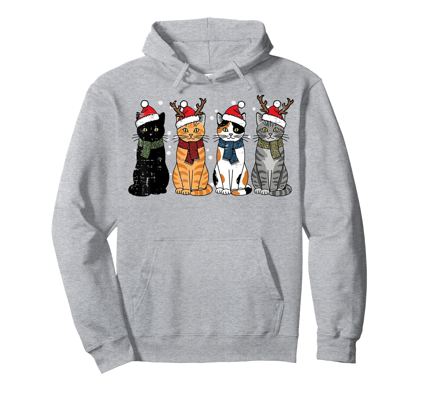 Christmas Cats Santa Cute Xmas Kittens Women Girls Kids Men T-Shirt