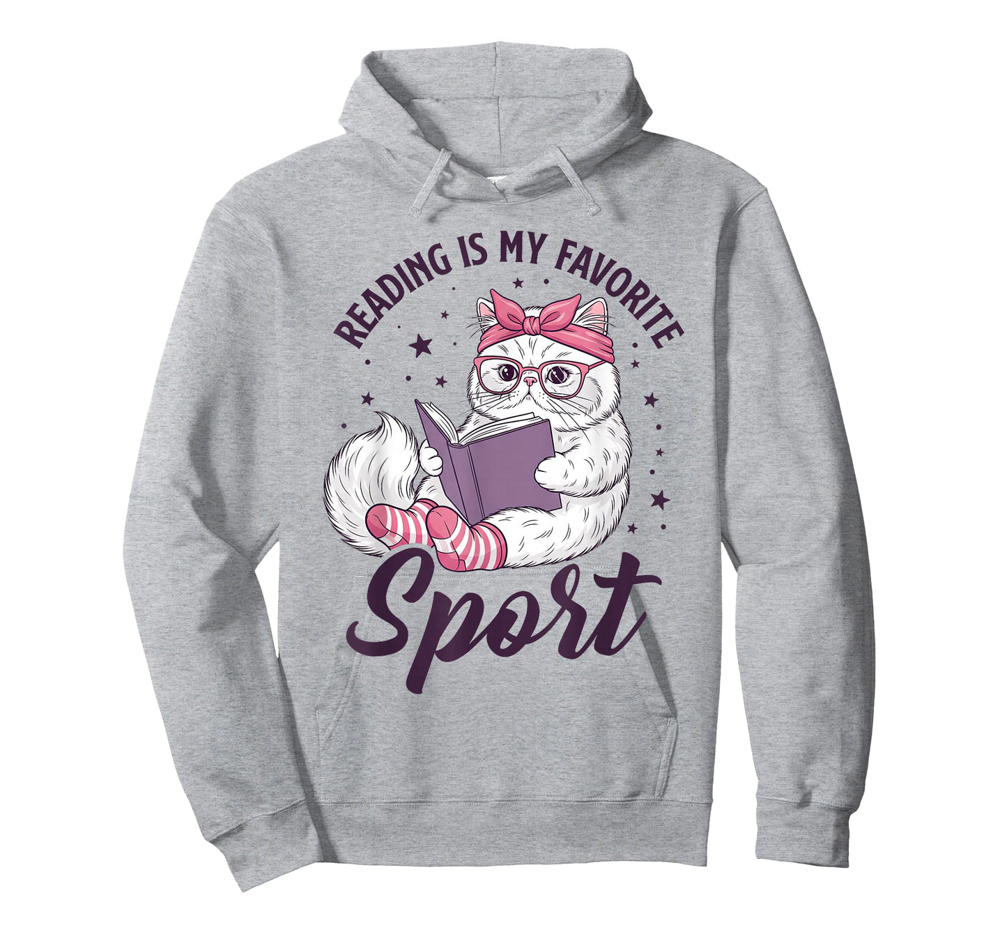 Reading is My Favorite Sport Funny Saying Cat and Book Lover T-Shirt