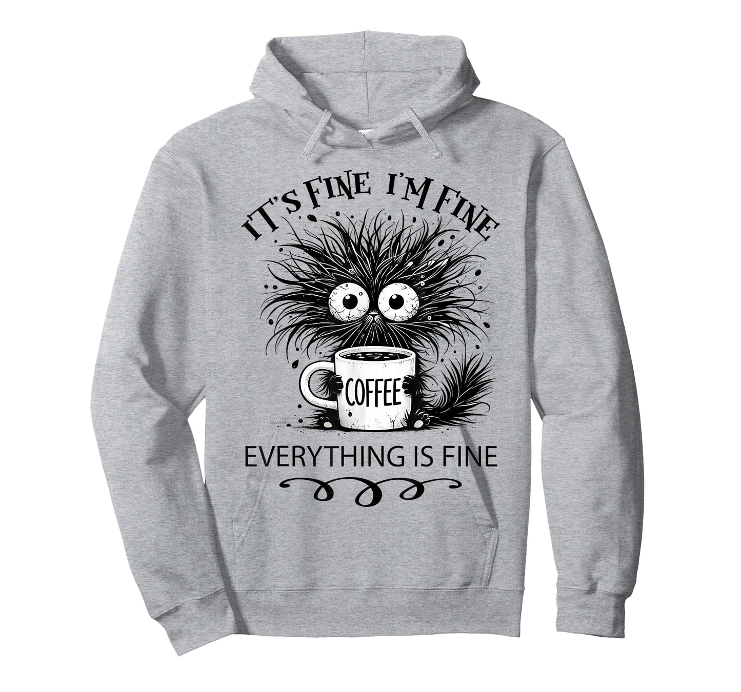 Funny Cat Lover It's Fine I'm Fine Everything is Fine T-Shirt